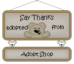 Say Thanks Bear adopted from The Adopt Shop